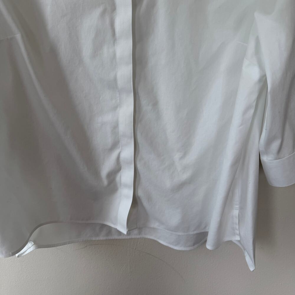Chico’s No-Iron Stain Shield White Button Front Shirt Size 3.5 (US - Picture 5 of 9